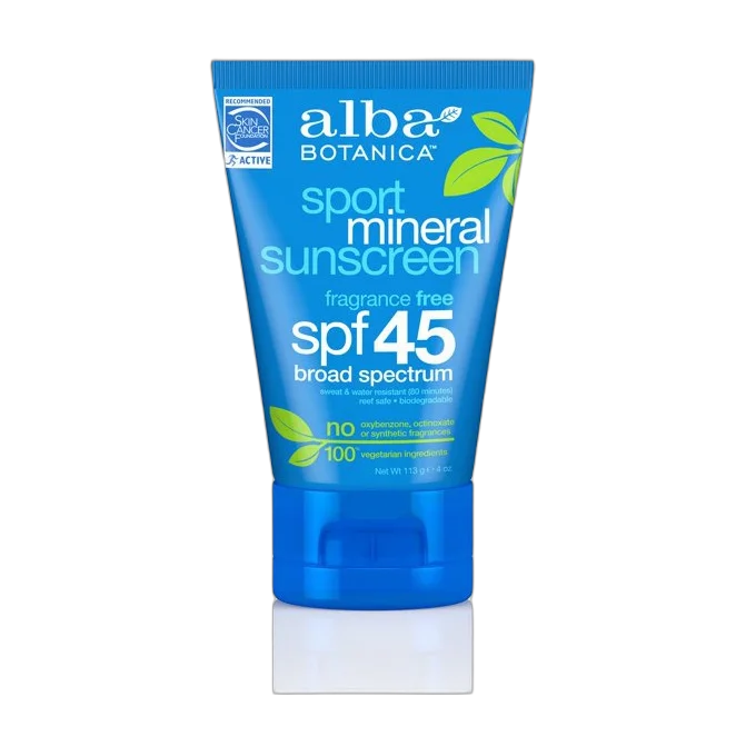 Sport Mineral Sunscreen Fragrance Free Lotion Spf 45