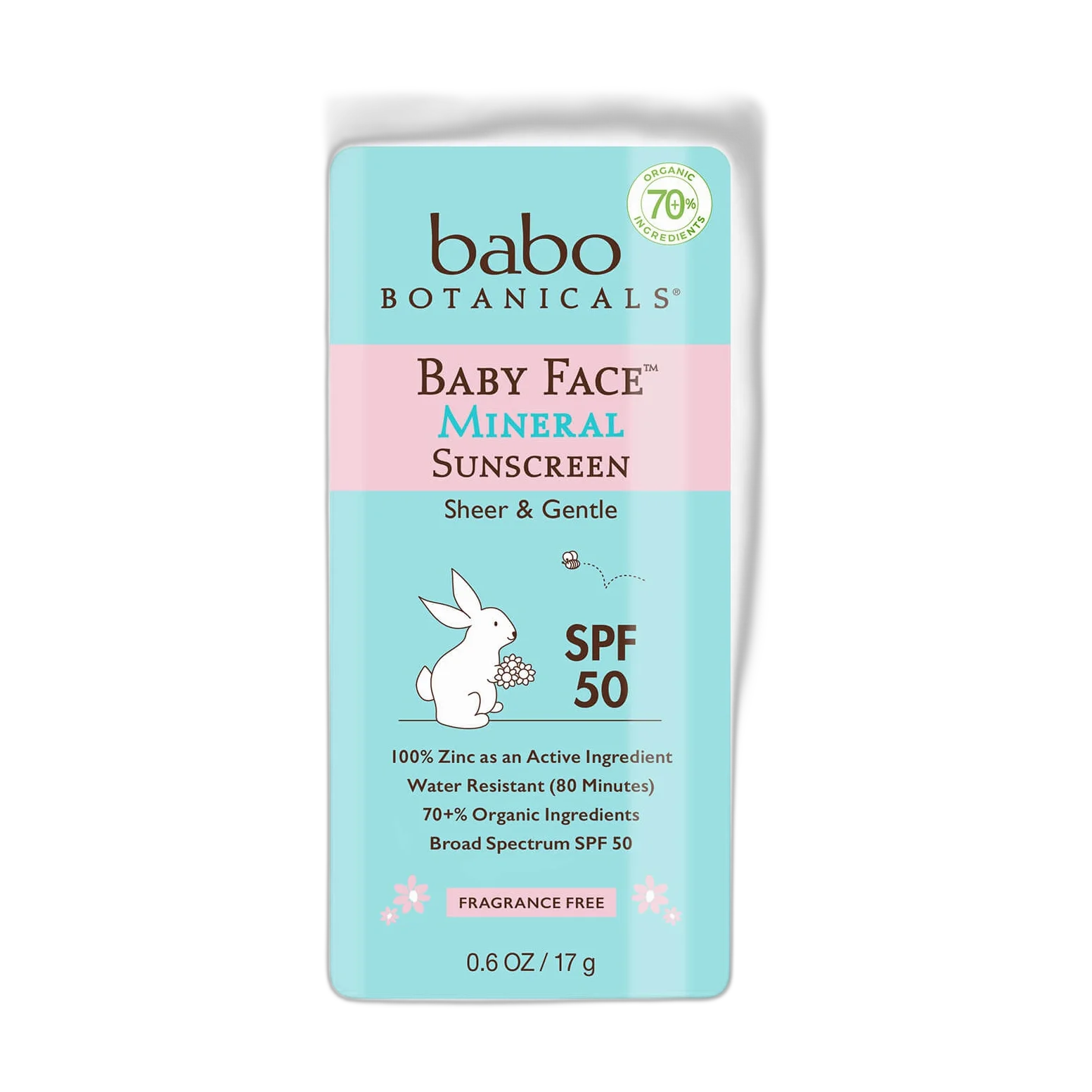 Baby Face, Mineral Sunscreen Stick, Spf 50