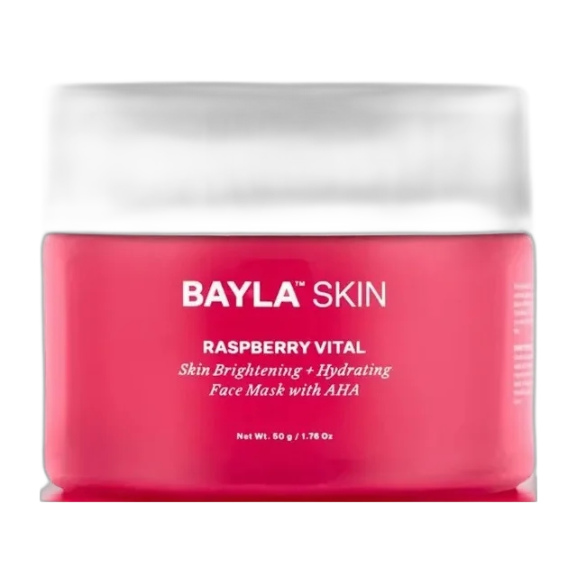 Raspberry Vital Skin Brightening + Hydrating Face Mask With AHA