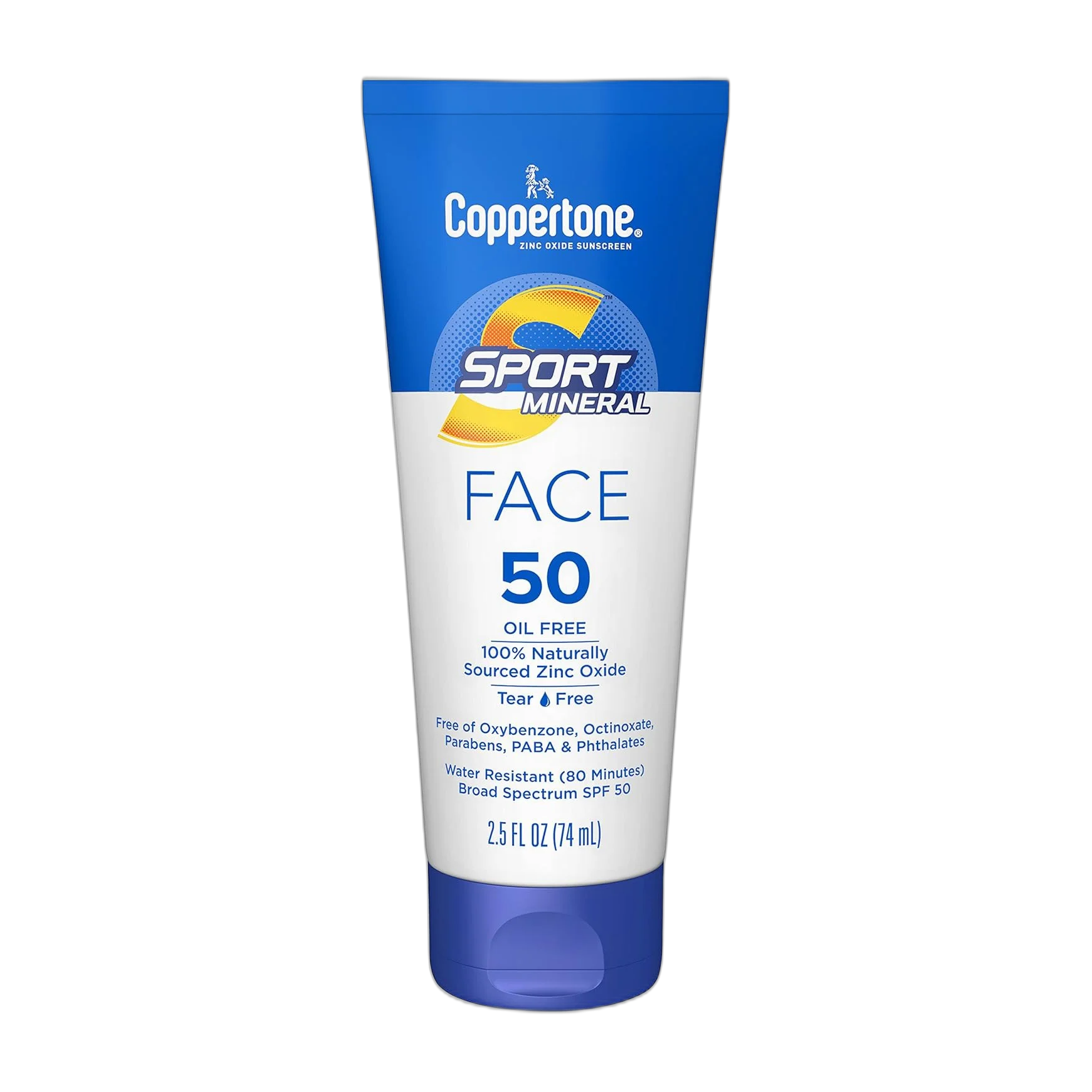 Sport Sunscreen For Face, Zinc Oxide Mineral Face Sunscreen SPF 50, Oil Free Sunscreen, Travel Size Sunscreen