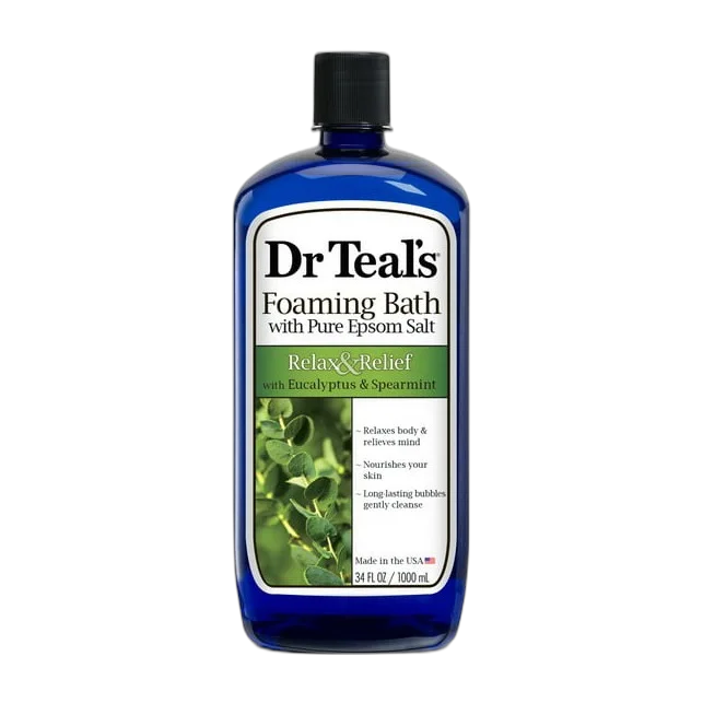 Foaming Bath With Pure Epsom Salt Relax & Relief With Eucalyptus And Spearmint