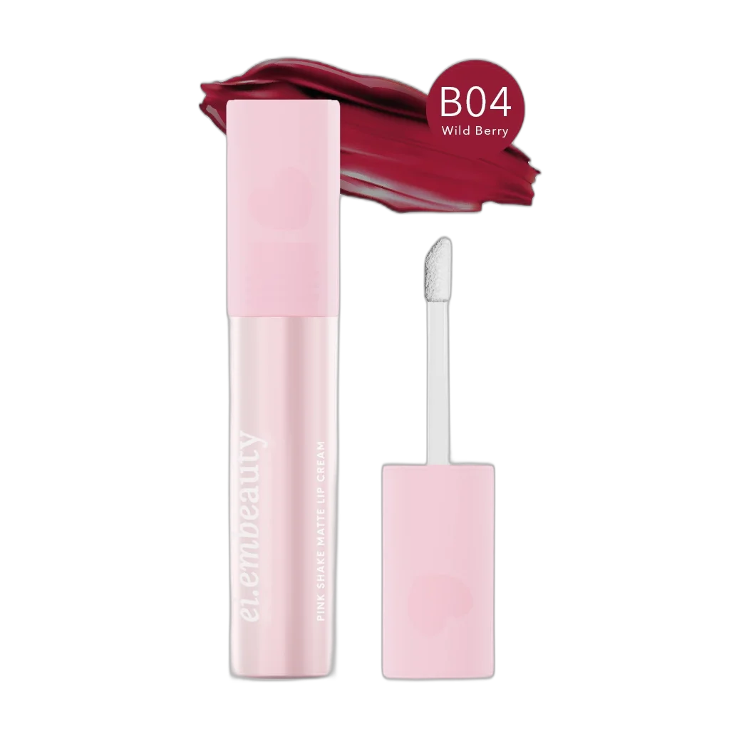 Pink Shake Matte Lip Cream B04 Wild Berry