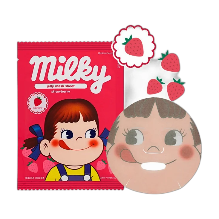 Peko Pure Essence Jelly Mask Sheet Strawberry (Sweet Peko Edition)