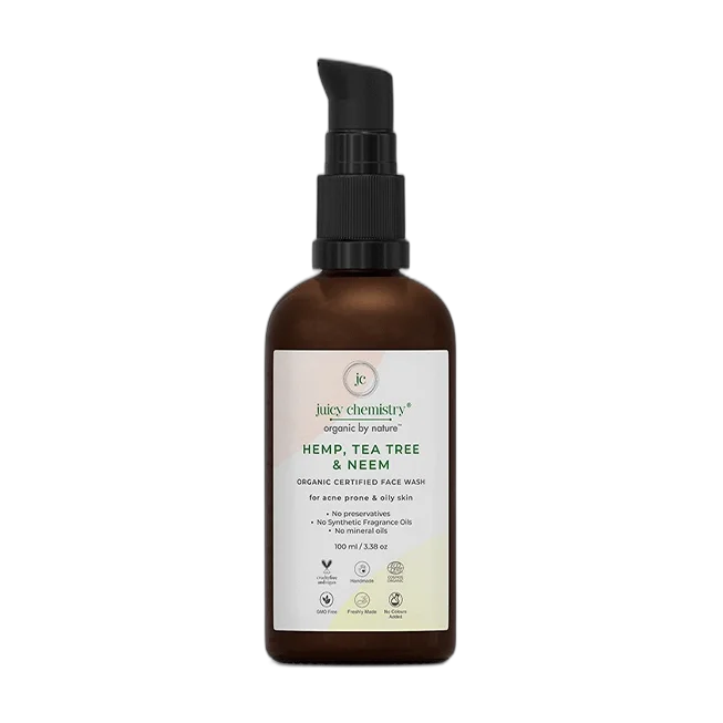 Hemp, Tea Tree & Neem Organic Face Wash
