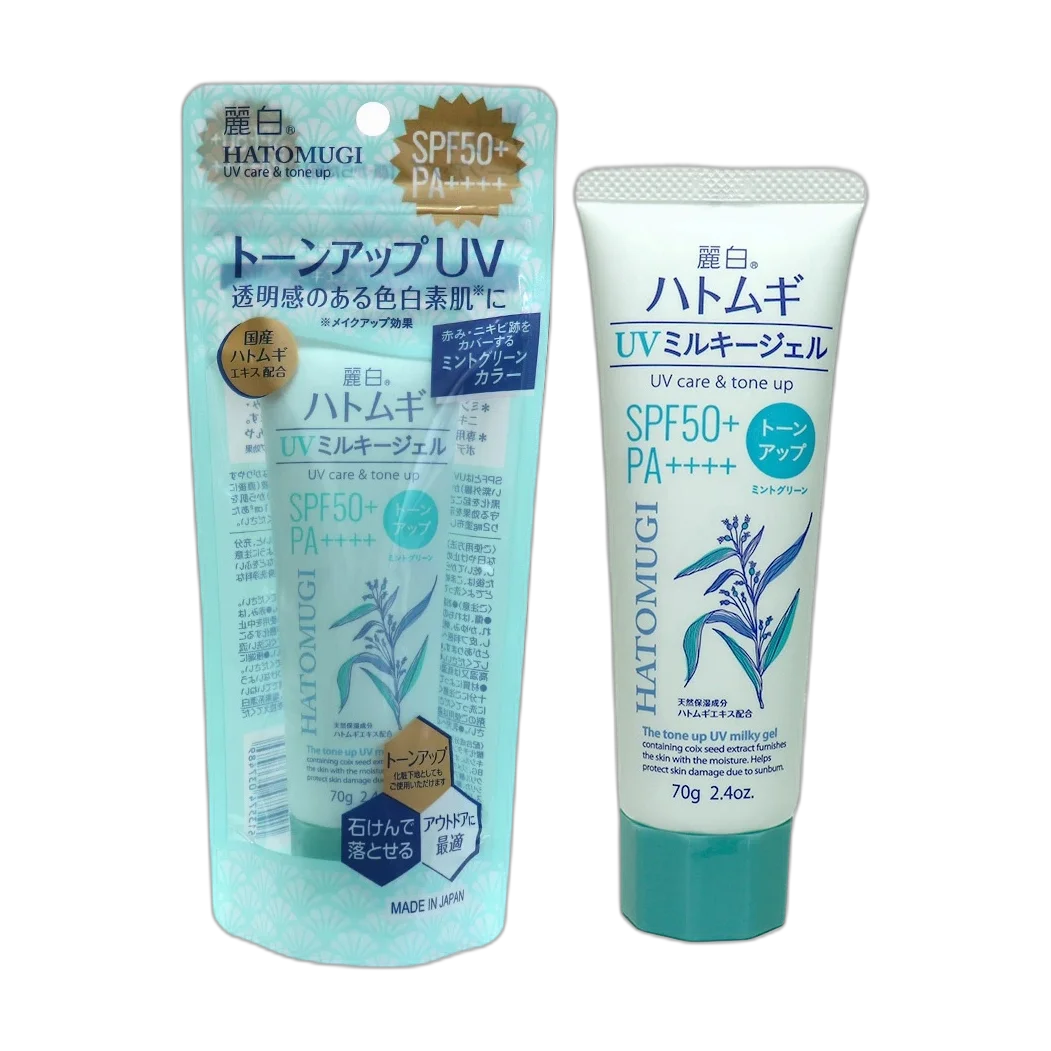 Reihaku Hatomugi UV Milky Gel Tone Up Mint