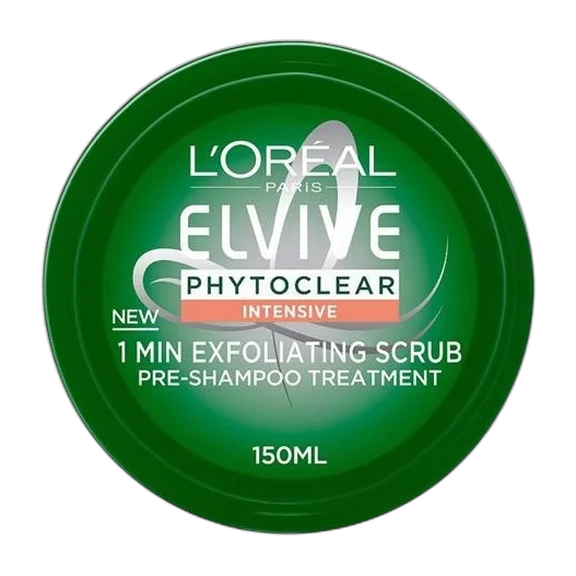 Elvive Phytoclear, Insensitive, 1min Exfoliating Scrub, Pre-shampoo Treatment