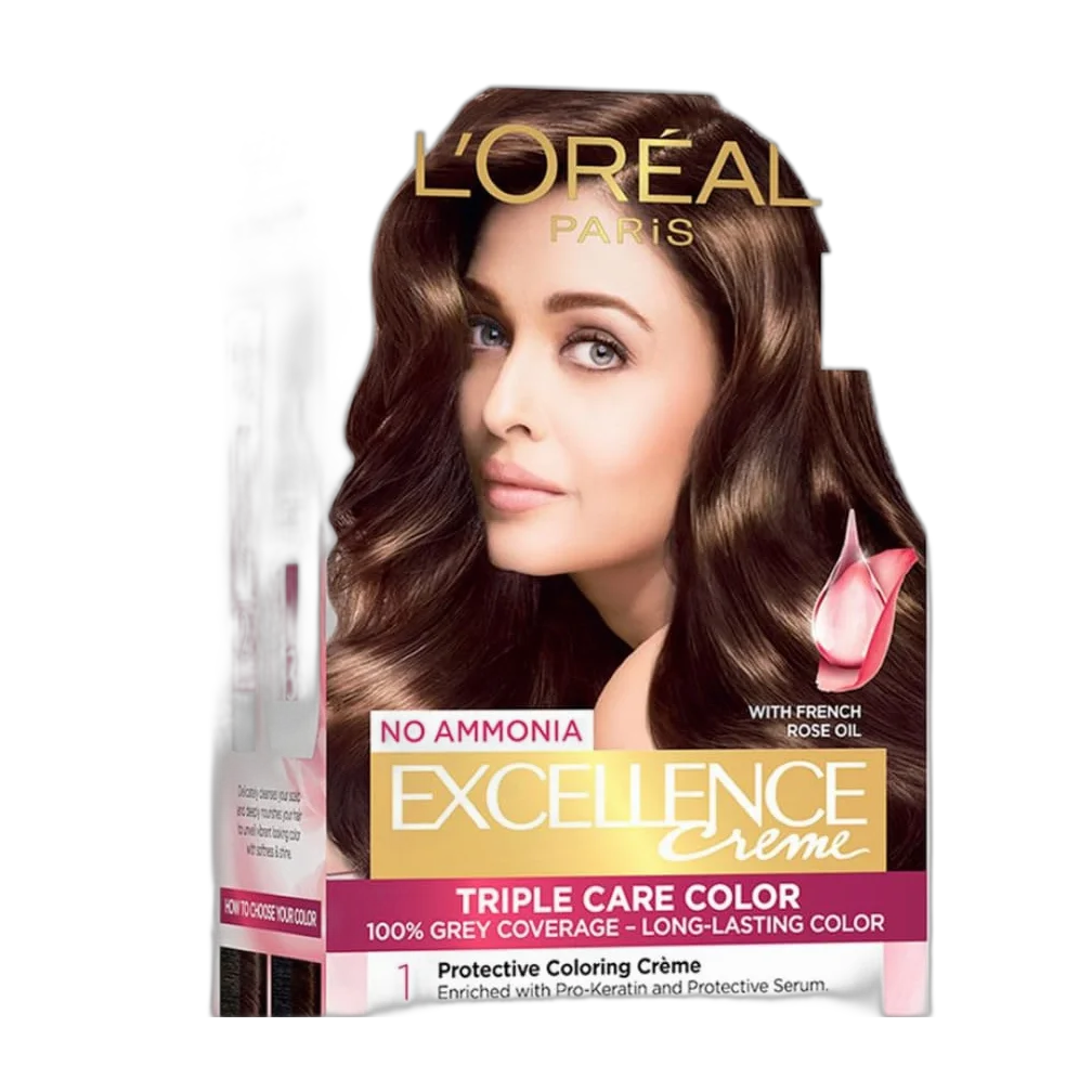 Permanent Hair Colour, Radiant At-home Hair Colour With Up To 100% Grey Coverage, Pro-keratin, Up To 8 Weeks Of Colour, Excellence Crème, 3 Dark Brown