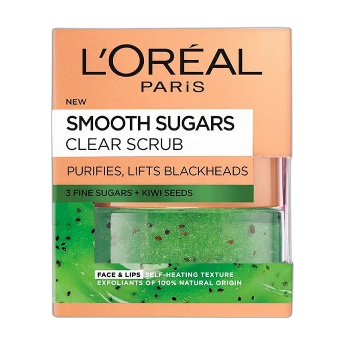 Smooth Sugar Clear Kiwi Face & Lip Scrub