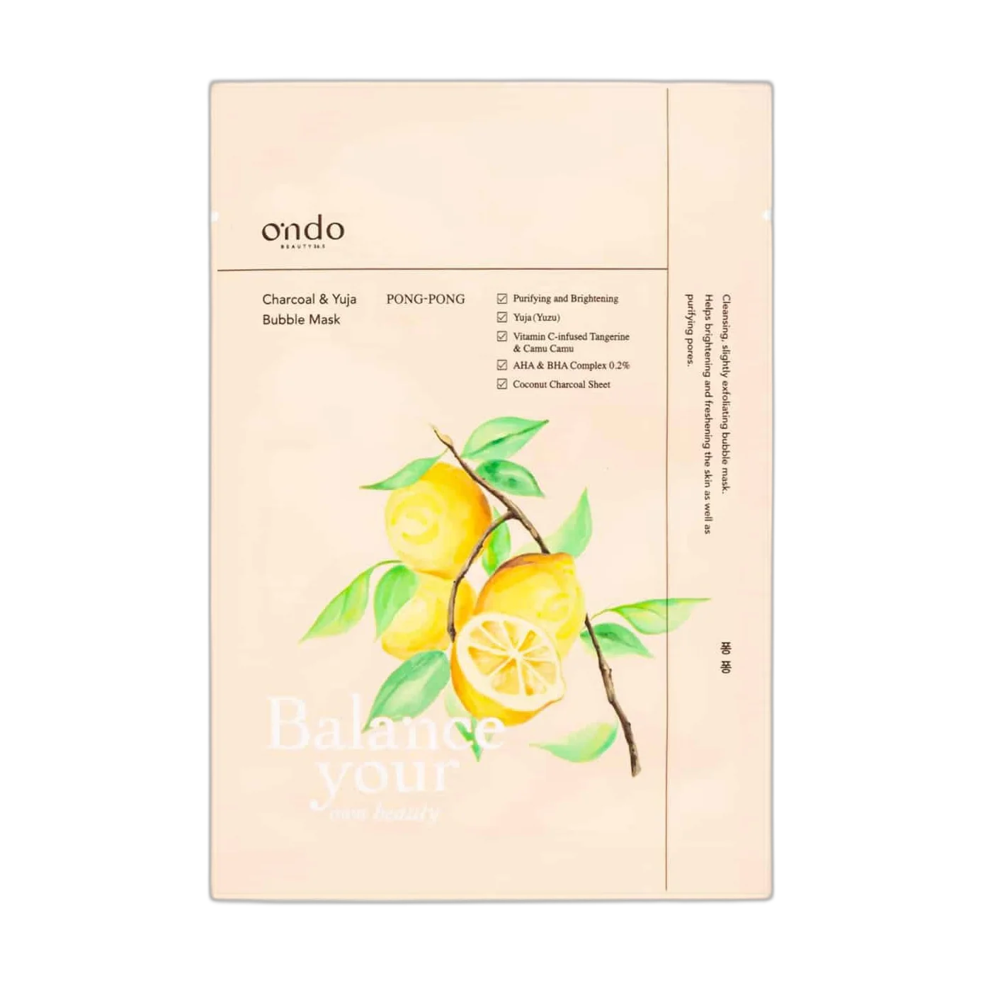 Charcoal & Yuja Bubble Mask