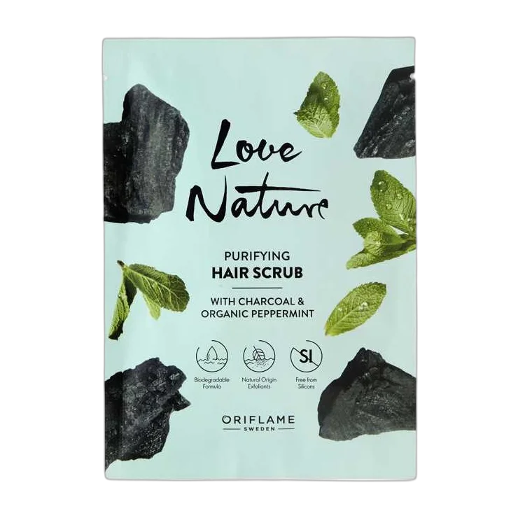 Love Nature Purifying Hair Scrub With Charcoal & Organic Peppermint