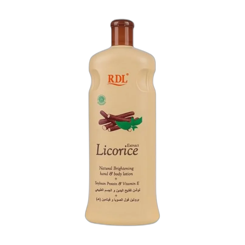 Licorice Natural Brightening Hand & Body Lotion + Soy Protein & Vitamin E