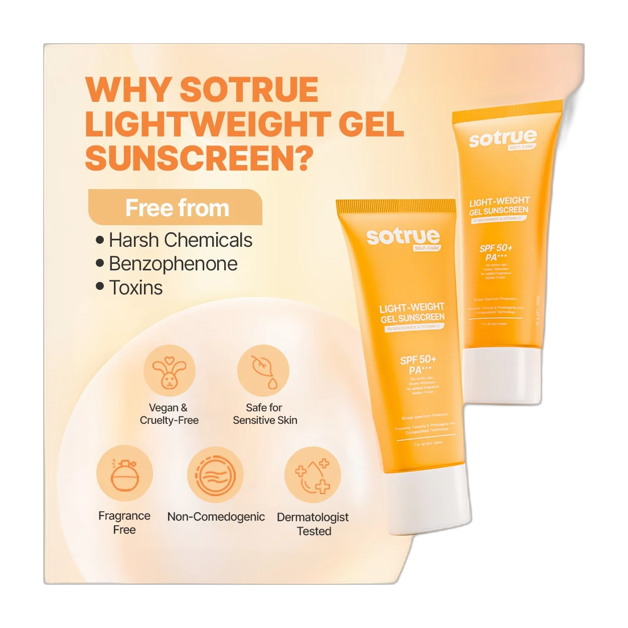 Lightweight Gel Sunscreen 50+ Pa+++