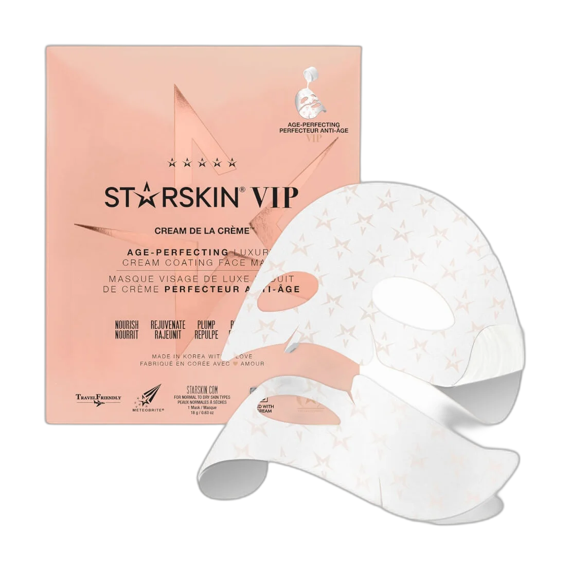Vip Cream De La Crème Age-Perfecting Luxury Cream Coated Sheet Face Mask