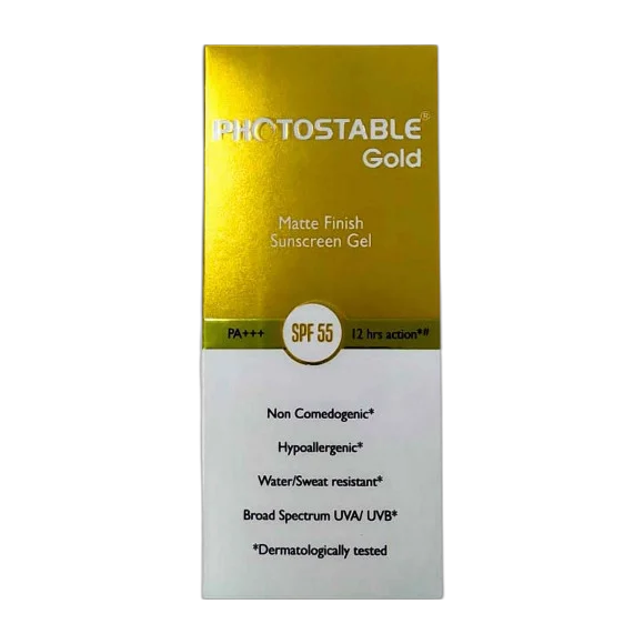 Photostable Gold Sunscreen Gel