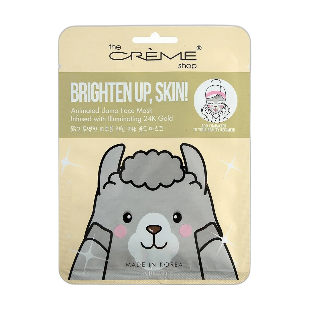Brighten Up, Skin! Animated Llama Face Mask