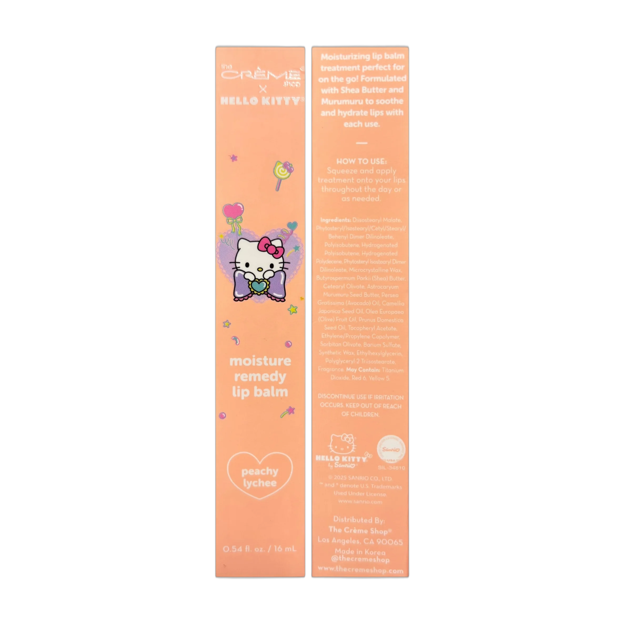 Hello Kitty Moisture Remedy Lip Balm - Peachy Lychee