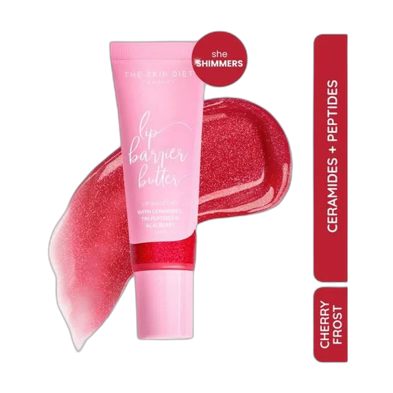 Lip Barrier Butter Balm To Brighten & Hydrate Lips - Cherry Frost