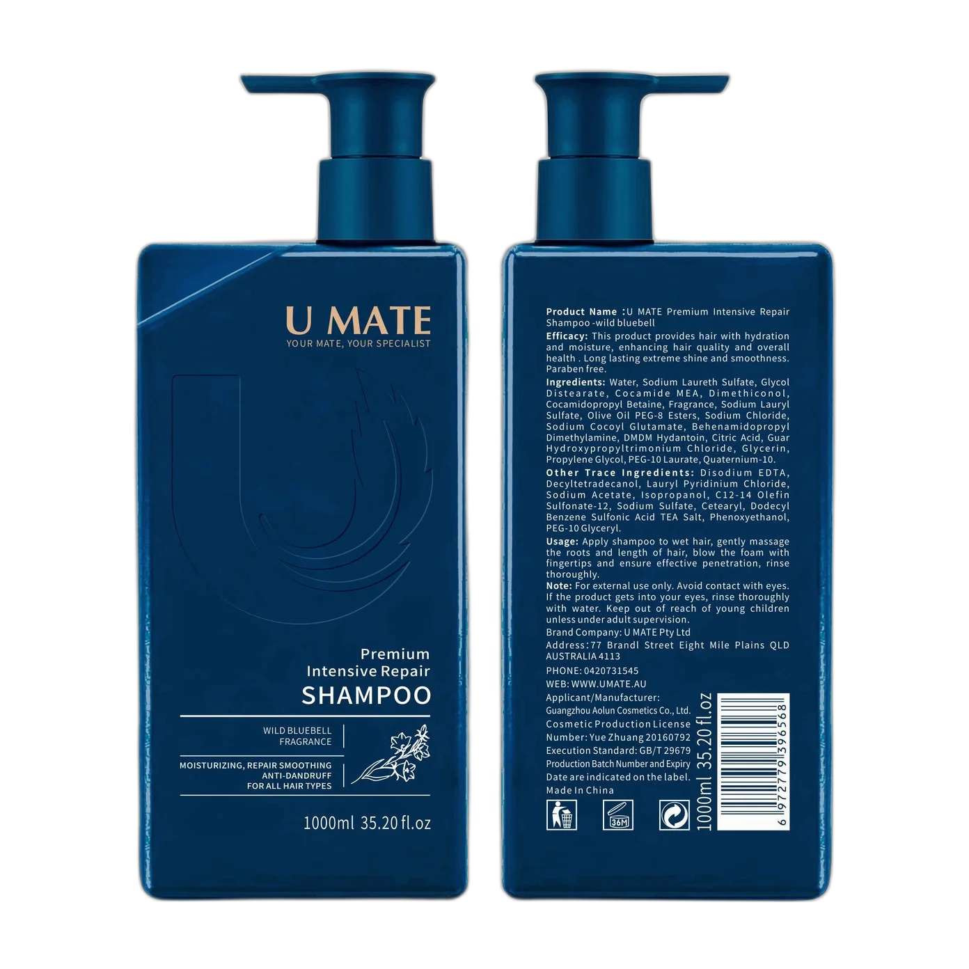 Premium Intensive Repair Shampoo – Wile Bluebell