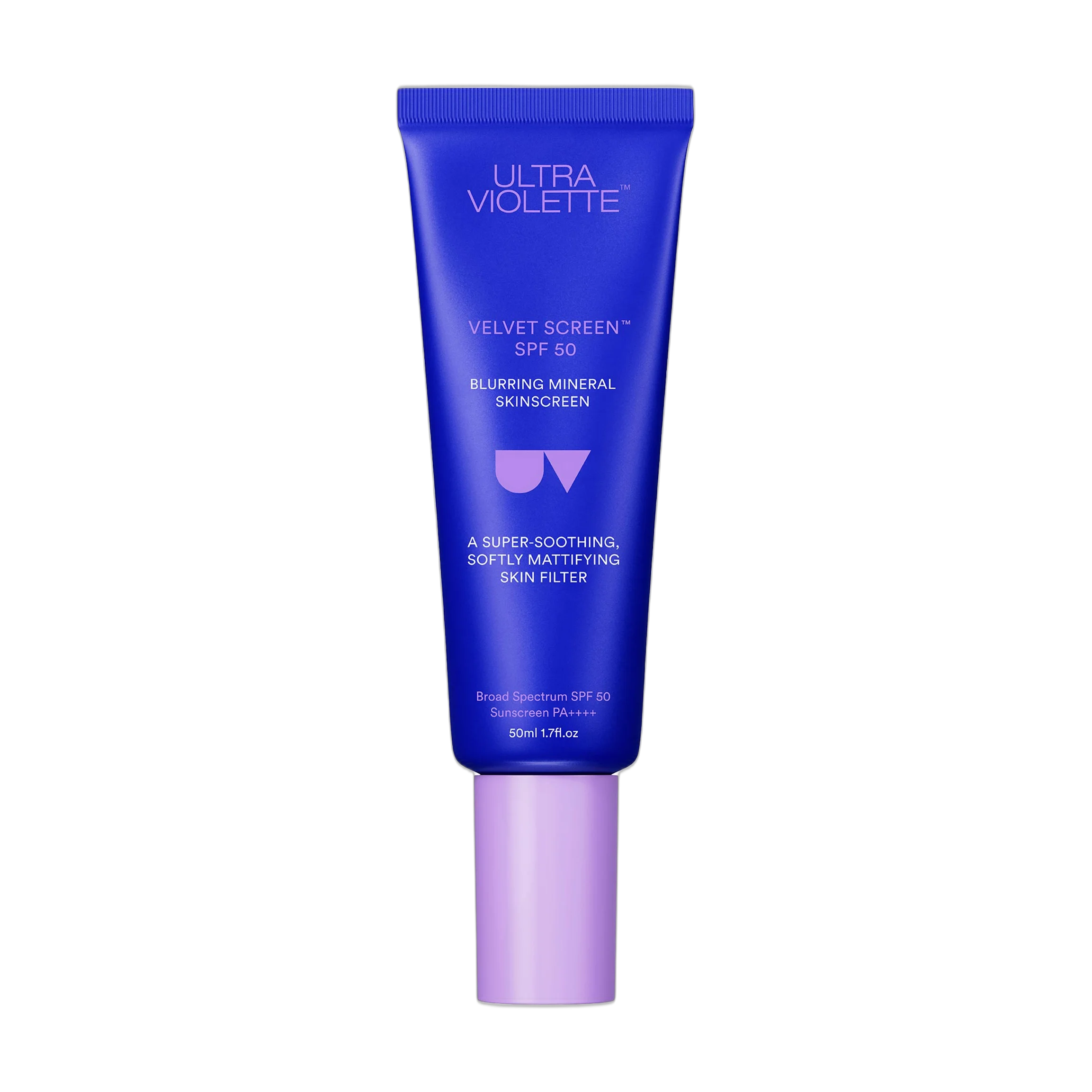 Velvet Screen SPF 50 Mattifying Mineral Fragrance Free Facial Sunscreen