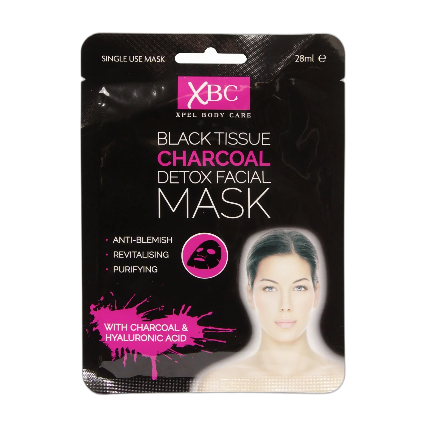 Black Tissue Charcoal Detox Facial Mask